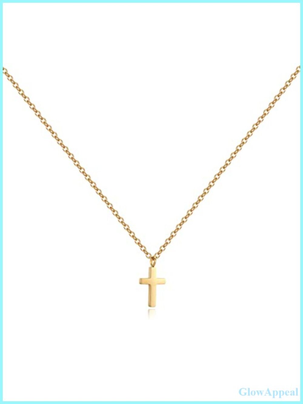 14K Gold Plated Cross Necklace Cubic Zirconia Pendant Women